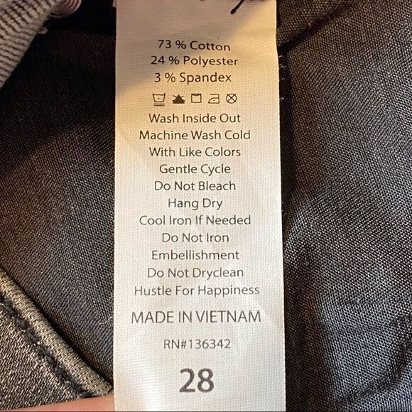 Crescent Drive New With Tags Gray High Rise Skinny Jeans Size 28 - Picture 4 of 11